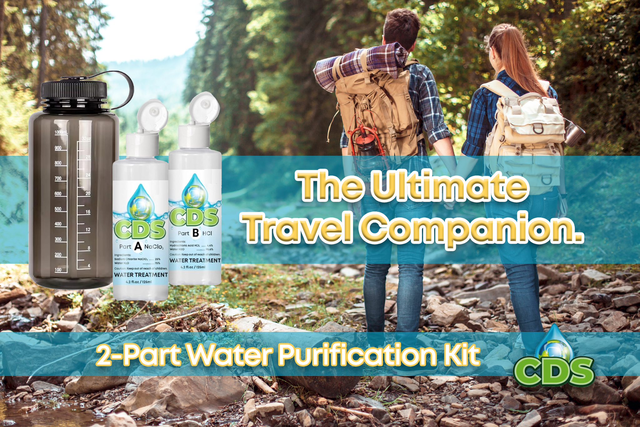 Chlorine Dioxide for hiking (with water bottle)